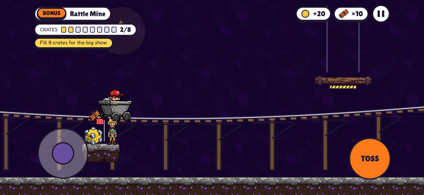 Paper Chaos screenshot: the Rattle Mine bonus level