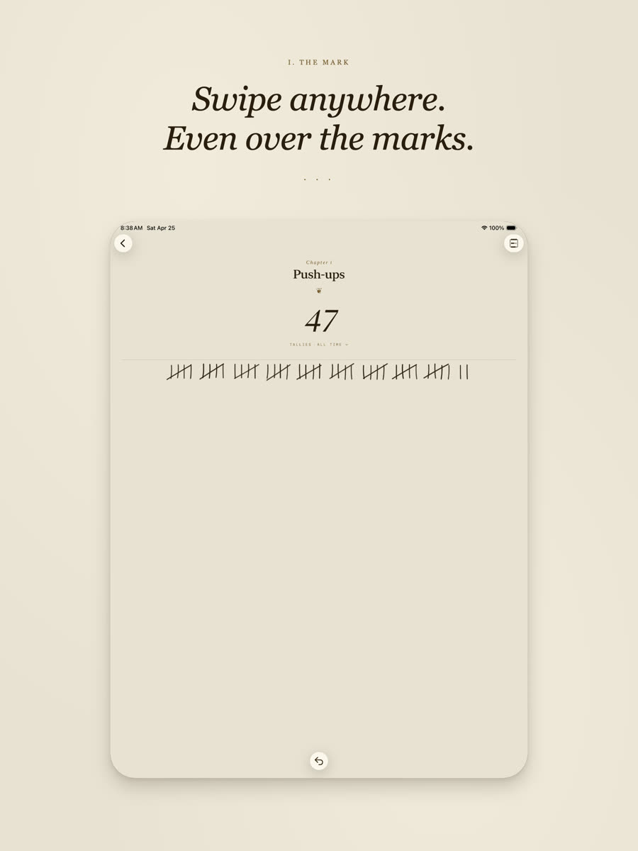 Tallies on iPad