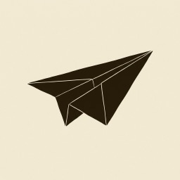Until Arrival app icon: a folded paper aeroplane