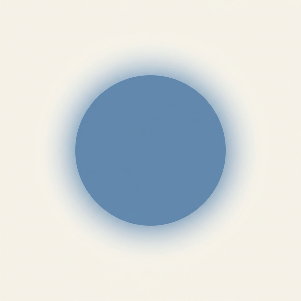 Ninety. app icon — default appearance, cool blue circle on warm cream